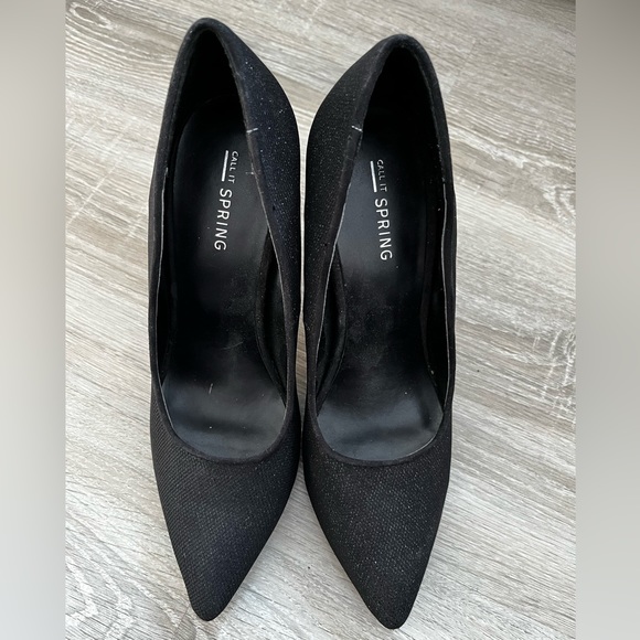 4” Black Sparkly Heels - Picture 2 of 3